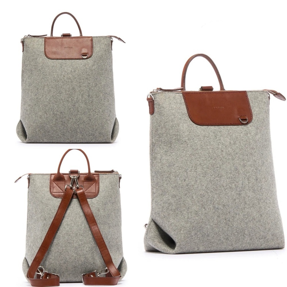 GRAF LANTZ MINI BEDFORD Merino Wool BACKPACK, Sienna leather - Picture 7 of 16